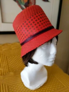 Vintage Mr. John New York Paris Classic Silk Red & Purple Hat Retro Mod Rare - Bild 1 von 10