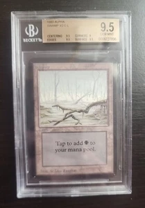 1993 MTG Magic The Gathering ALPHA Swamp Beckett BGS 9.5 GEM MINT FREE SHIPPING - Picture 1 of 2