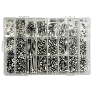 1000pcs Stainless Steel Screw Kit Hobby Grade Nuts Washers M2 M3 M4 for RC Car B - Picture 1 of 3