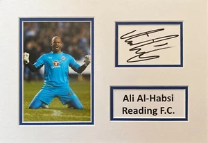 ALI AL-HABSI HAND SIGNED A4 PHOTO MOUNT DISPLAY READING FOOTBALL AUTOGRAPH - Imagen 1 de 1