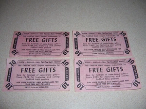 CUPONES DE REGALO FAIRFAX HALL FOODS DE LA DÉCADA DE 1960, PHILADEPHIA PA. - Imagen 1 de 2