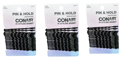 Scunci 55367 Black Styling Essentials Bobby Pins 18 Count, pack of 3 - Image 1 of 3