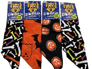 (4) DOGGIE DANNAS Halloween leuchtet im Dunkeln passt den meisten BANDANA 29x22x22" - Bild 1 von 9