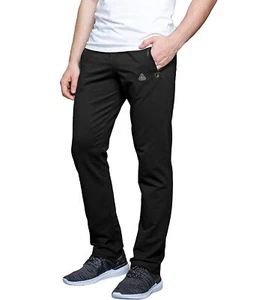 SCR SPORTSWEAR Mens Workout Athletic Running Lounge W/Pockets Sweatpants Black L - Picture 1 of 3