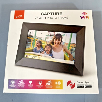 iLive ''CAPTURE'' Smart 7" WIFI Photo Frame (IPFW763B) Black New Opened To Test - Image 1 of 4