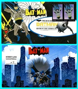 Copertina primo giorno Batman Silver Age con annullamento colore coppia francobolli imperf tipo 2 - Foto 1 di 1