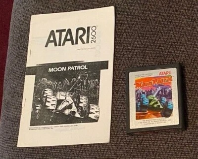 MOON PATROL Atari 2600 videogame cartridge and manual NTSC 1983 VCS video game - Image 1 of 2
