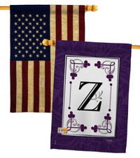 New listing
Classic Z Initial-Decorative Usa Vintage-Applique House Flags Pack-Hp130026-Boaa