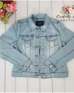 Light Stone Wash Distressed Denim Jacket - Picture 1 of 1