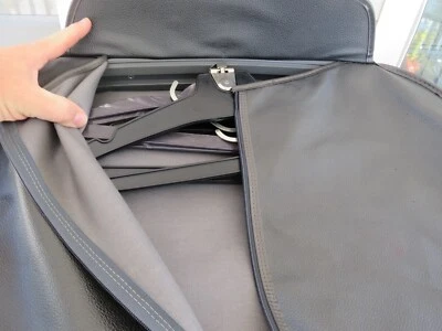 复古新秀丽 CHARCOAL 皮革悬挂服装套装-PAK 正装包旅行 — 第 1/4 张图片