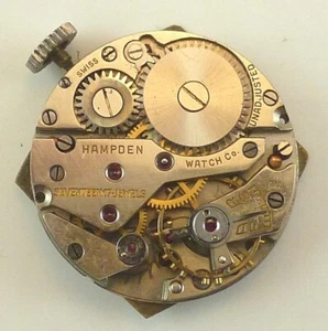Hampden Swiss Wrist Watch Movement -  Parts / Repair - Picture 1 of 4