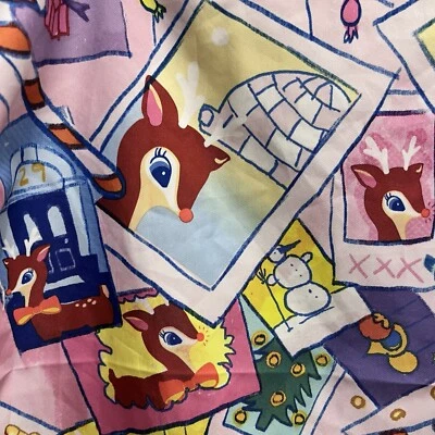 LUSH Christmas Holiday Reindeer Print Knot Gift Wrapping No Waste Bandana Wrap - Image 1 of 4