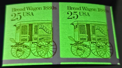 IMPERFORATE Scott #2136a, 25c vagão de pão com bloco de marcação de mudança MNH, - Imagem 1 de 2