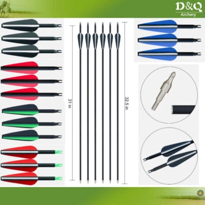 12 Mixed Carbon arrows hunting target arrows bow down bow long bow reverse bow - Image 1 of 4