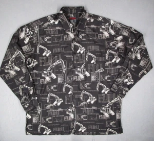 Vintage Fubu Shirt Mens 3XL XXXL Black Button Up Collection AOP Long Sleve Y2K - Picture 1 of 8