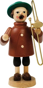 Räuchermännchen Musiker mit Posaune direkt vom Hersteller im Erzgebirge RG#26037 - Picture 1 of 2