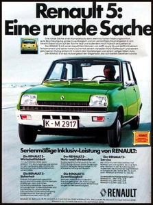 Renault 5, originale Werbung aus 1975 - Bild 1 von 2