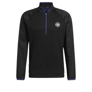 New Adidas Primeblue 1/4 Zip Black Layering Jacket Men's Medium - GM0183 - Picture 1 of 1