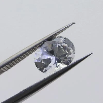 Piedra Moissanita Suelta 3 Quilates Ovalada OV 10x8mm Blanco Color D Certificado VVS1 Foto 1 de 4