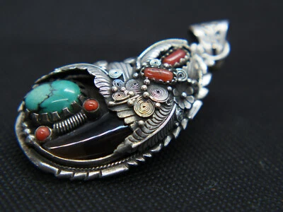 pendaglio nepalese , tibetano  con turchese pt2 - Immagine 1 di 4