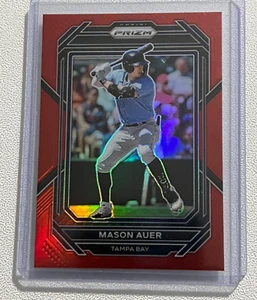 2023 Panini Prizm Mason Auer Red Prizm /199 Tampa Bay Rays - Picture 1 of 7