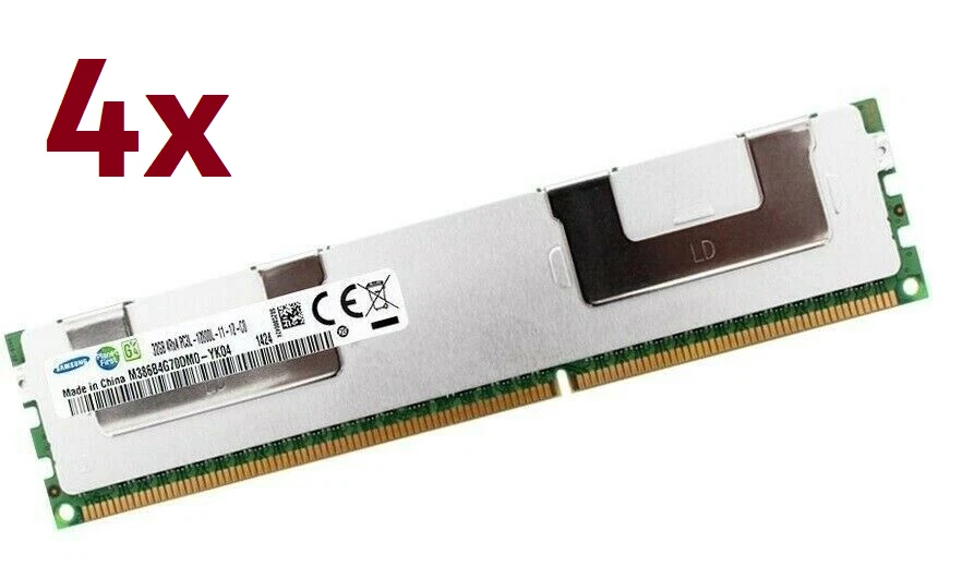 4x 32GB 128GB 1600MHz PC3L-12800L ECC LRDIMM Ram für Supermicro Server H8SGL-F - Bild 1 von 1