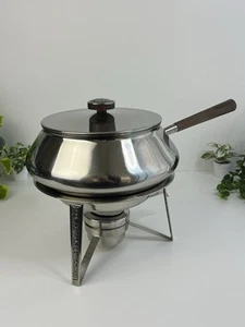 De colección MCM Fondue Frotador Plato Servir Calentador Olla Decorador Acero Inoxidable 18/8 Caja - Imagen 1 de 19