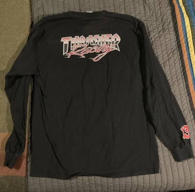 Thrasher Magazine Shirt Large Long Sleeve Skateboard Racing #13  - Image 1 of 4