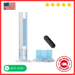 Evaporative Air Cooler, 35" Windowless Air Conditioner Portable W/3 Speeds, 25Ft - Picture 1 of 24