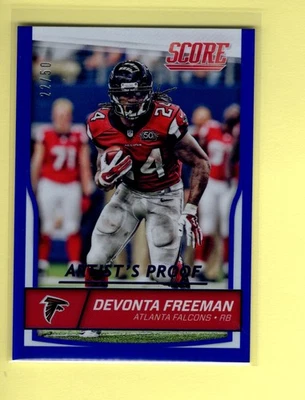 DEVONTA FREEMAN 2016 SCORE FOOTBALL ARTIST'S PROOF 22/50 - Image 1 of 2