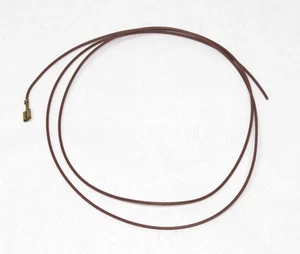 22 AWG stranded button hook up wire with .187 quick connect, 3 feet Brown, Jamma - Picture 1 of 1