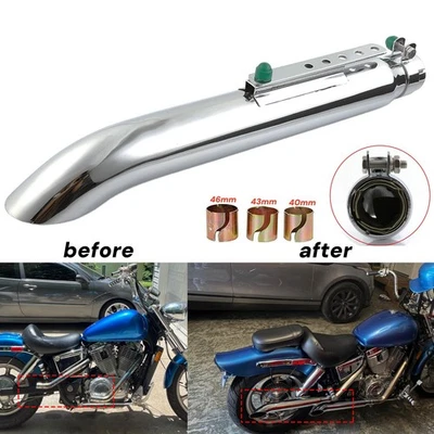 20 英寸一脚蹬定制摩托车排气管适用于本田 Shadow VT 750 VT1100 — 第 1/4 张图片