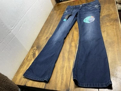 ARIYA JEANS Mujer Talla 11/12 Curvy Acampanado Lavado Oscuro Nuevo Con Etiquetas Foto 1 de 4