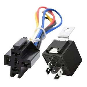 12V 40 Amp SPDT 5Pin Car Automotive Relay with Wires & Harness Socket Set - Picture 1 of 5