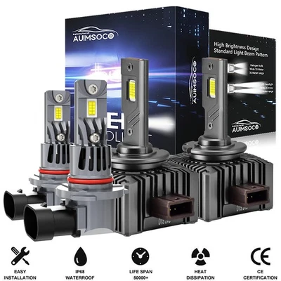 Faros antiniebla LED de haz alto/bajo para Cadillac Escalade 2007-2014 4 piezas Foto 1 de 4