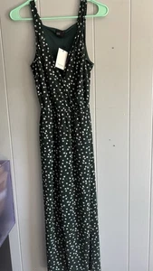 Muse Petite Short Story Box Green Jumpsuit Pants Floral Small P NWT 98$ Retail - Picture 1 of 7
