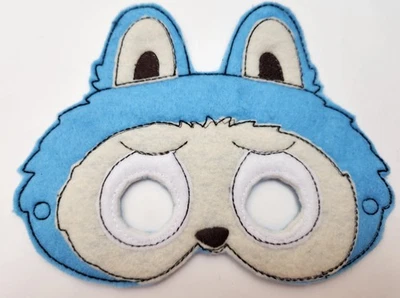 Máscaras de fieltro inspiradas en monstruos Labubu. Colores surtidos talla adulto y niño Foto 1 de 4