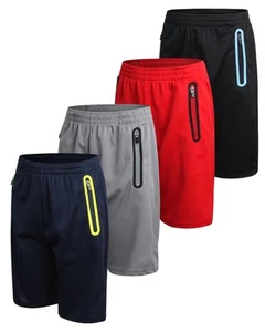 Boys Basketball Shorts - 4 Pack Mesh Athletic Shorts for Boys - Gym Shorts fo... - Picture 1 of 7