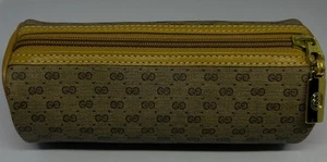 Gucci borsa vintage piccola rotonda cilindro monogramma barile trucco cosmetico pochette - Foto 1 di 20
