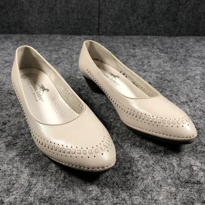 Zapatos de salón Oldmaine Trotters para mujer talla 8,5 beige cuero tacón bajo 48101 Foto 1 de 4