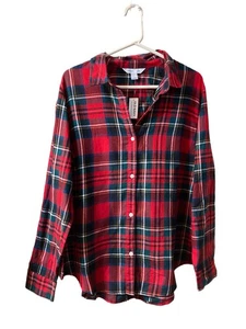 NEU $ 35 Old Navy rot kariertes Langarm Flanellhemd mit Knopfleiste - Größe XL - Bild 1 von 2
