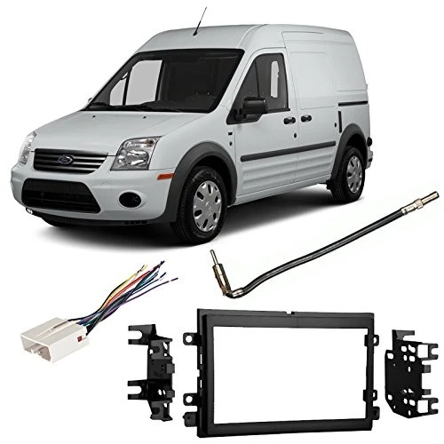 Fits Ford Transit Connect 2013 DDIN Aftermarket Harness Radio Install Dash Kit - Image 1 of 1