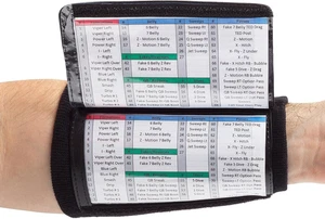 Football Play Wristbands - Youth Quarterback Gear - Wristband Playbook - Softbal - Picture 1 of 12