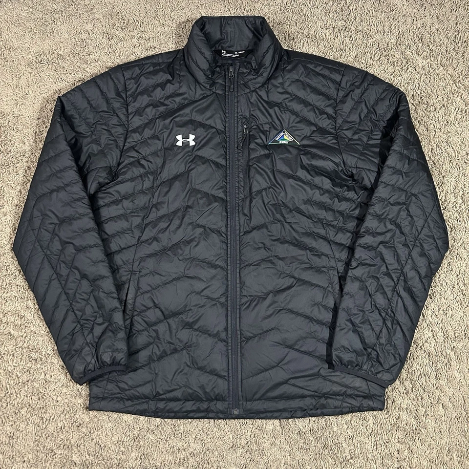 Chaqueta acolchada Under Armour negra grande para hombre Reactor Storm acolchada bordada Foto 1 de 4