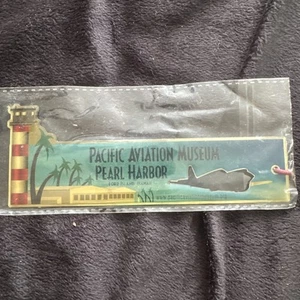 Pacific Aviation Museum Pearl Harbor Ford Island Hawaii Metal P51 Plane Bookmark - Picture 1 of 4