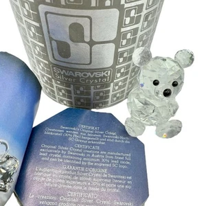 Swarovski Silver Crystal Teddy Bear Figurine 7637 NR 54 with Box & COA - Picture 1 of 5