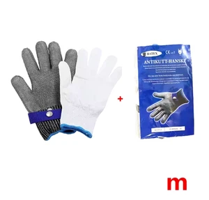 Gant Anti-Coupure Acier Inoxydable Protection Niveau 5 Boucher Cuisine Taille M - Picture 1 of 8