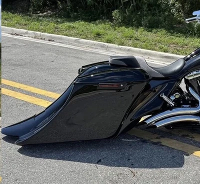 8" Stretched Saddlebag Fit For Harley Electra Street Road Glide Baggers 2009-Up - Image 1 of 4