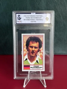 VINTAGE 1984 FRANZ BECKENBAUER FOOTBALL CARD ROTHMANS INTERNATIONAL GRADED MINT - Bild 1 von 2
