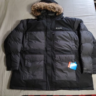 New COLUMBIA Marquam Peak II Parks Fusion Men's 5X Black Hooded Jacket MSRP $200 - Image 1 of 4